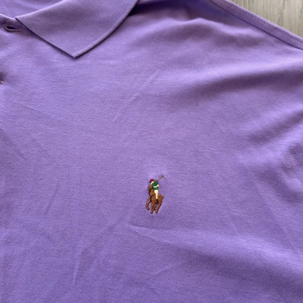 Polo by Ralph Lauren Classic Purple Polo Shirt Men’s Size 2XB 100% Cotton Casual